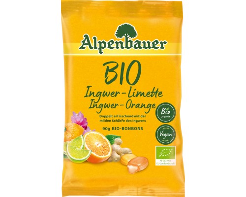 Karameles ar pildījumu, ingvers-apelsīns BIO 90g