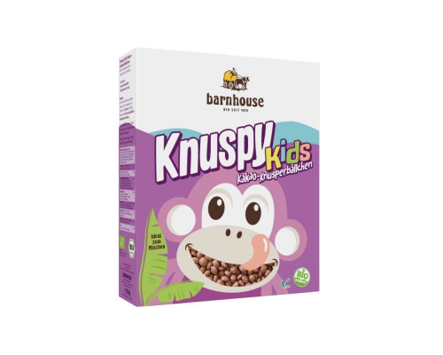 Knuspy Kids Rīsu brokastu pārslas ar kakao BIO 250g
