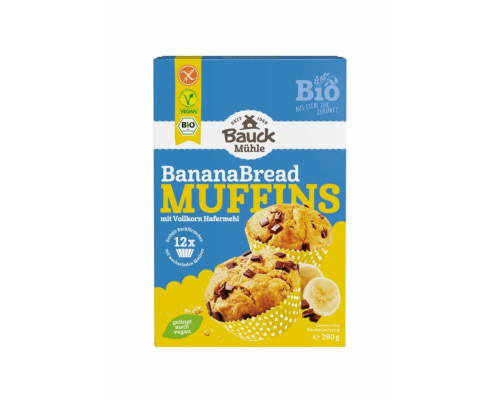 Maisījums banānu maizes mafinu pagatavošanai, bezglutēna BIO 280 g