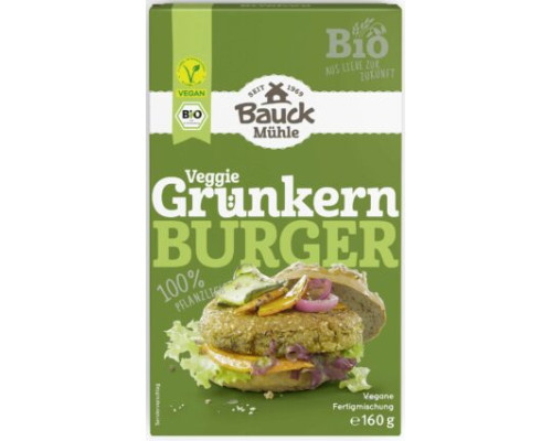 Zaļo plēkšņu kviešu maisījums burgeriem BIO 160 g