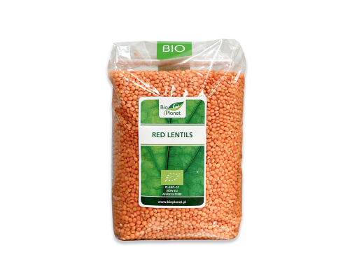 Lēcas, sarkanās, lobītas BIO 1kg