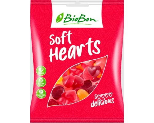 Želejkonfektes bez želatīna, sirsniņas BIO 100g