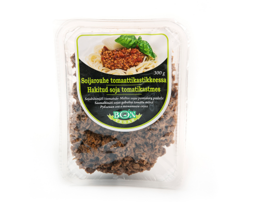 Sojas "maltā gaļa" tomātu mērcē 300g