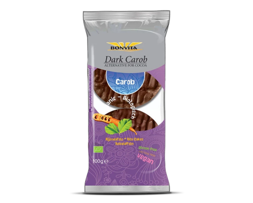 Rīsu galetes ar karoba pārklājumu 50% BIO 100g