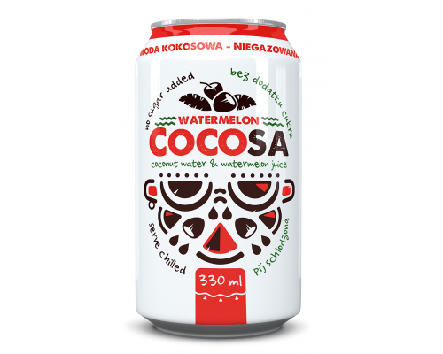 Kokosriekstu ūdens, negāzēts, ar arbūzu sulu COCOSA 330ml