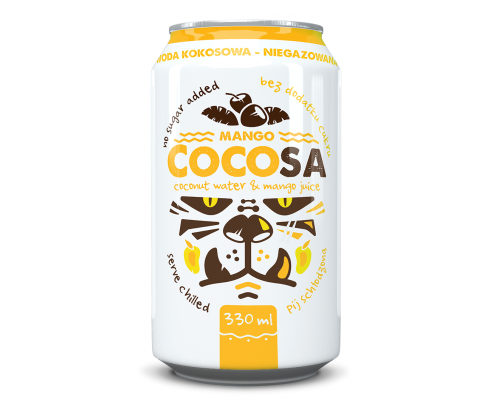 Kokosriekstu ūdens, negāzēts, ar mango sulu COCOSA 330ml