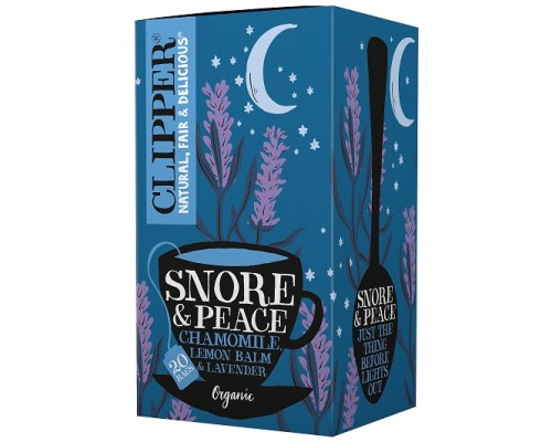 Augu tēja Snore & Peace ar kumelītēm, melisu & lavandu BIO (20x1,5g) 30g