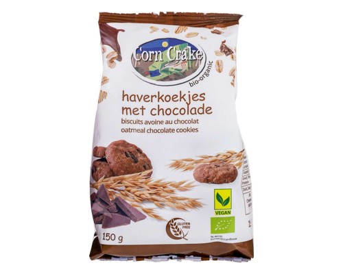  Auzu cepumi ar šokolādi, bezglutēna BIO 150 g