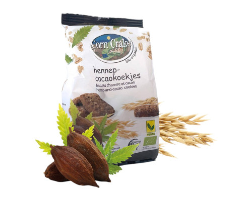 Bezglutēna auzu cepumi ar šokolādi un kaņepju sēklām BIO 150g