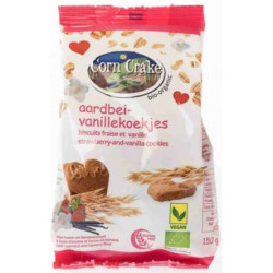 Bezglutēna auzu cepumi ar zemenēm un vaniļu BIO 150g
