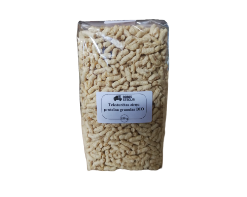 Teksturētas zirņu un pupiņu proteīna granulas BIO 150g