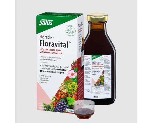 Floradix Floravital Dzelzs un vitamīnu formula vegan 250ml
