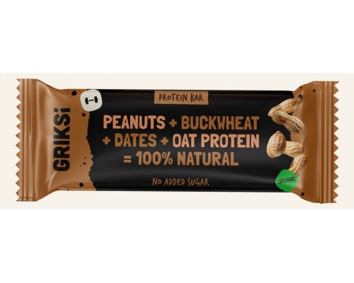 Diedzētu griķu proteīna batoniņš - zemesriekstu BIO 35g