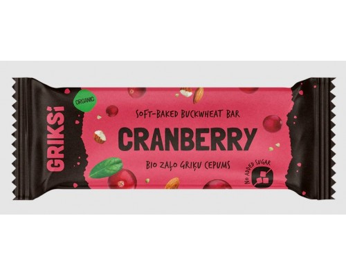 Zaļo griķu cepums ar dzērvenēm BIO 35g