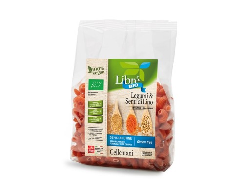 Pākšaugu un linsēklu makaroni Cellentani 250g