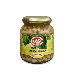 Baltās pupiņas, konservētas, stikls BIO 340g