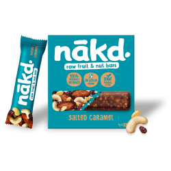 Augļu un riekstu batoniņi ar sāļo karameli četrpaka 4x35g