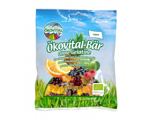 Želejkonfektes bez želatīna, lācīši BIO 80g