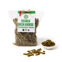 Zaļās Khorog rozīnes, žāvētas BIO 750 g