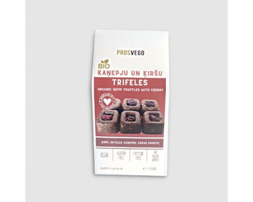 Kaņepju un ķiršu trifeles BIO 115g