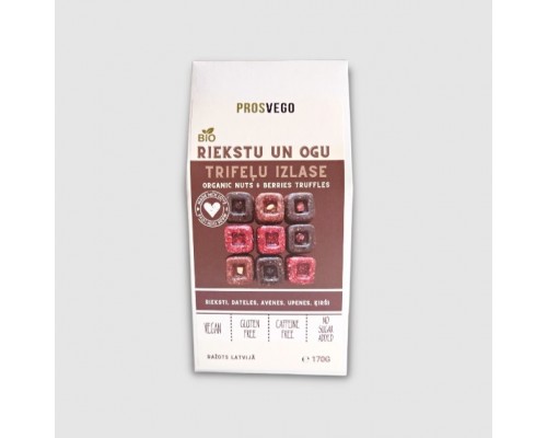 Riekstu un ogu trifeļu izlase BIO 170g