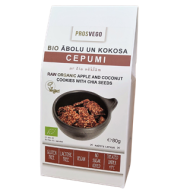 Ābolu un kokosa cepumi ar čia sēklām BIO 80g