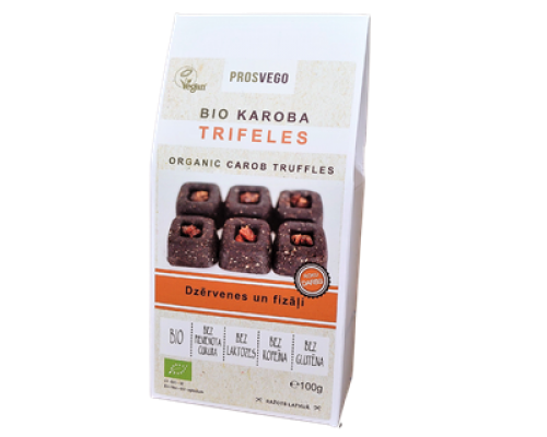 Karoba trifeles dzērvenes un fizāļi BIO 100g