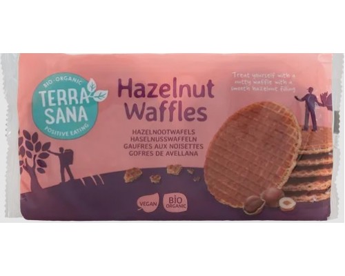 Vafeles ar karameļu-riekstu pildījumu BIO 175g
