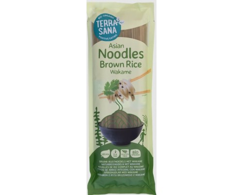 Brūno rīsu nūdeles ar wakame jūrasszālēm BIO 250g