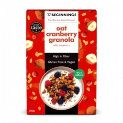 Auzu dzērveņu granola ar lazdu riekstiem 200g