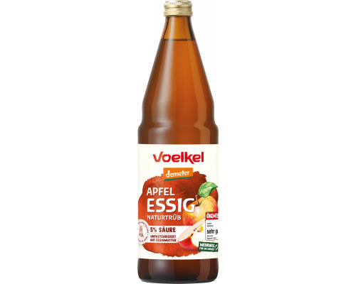 Ābolu etiķis, nefiltrēts, nepasterizēts BIO 750ml