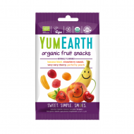 Želejkonfektes ar dažādu augļu un ogu garšu BIO YUMEARTH 50g