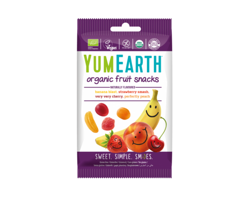 Želejkonfektes ar dažādu augļu un ogu garšu BIO YUMEARTH 50g