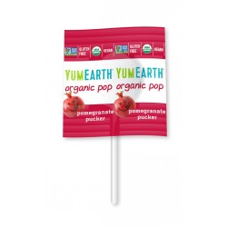 Konfekte uz kociņa ar granātābolu garšu BIO YUMEARTH 6.2g