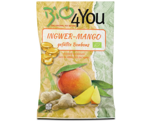 Konfektes ar ingvera - mango pildījumu BIO 75g