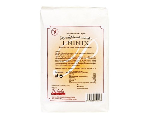 Bezglutēna miltu maisījums Unimix 1kg