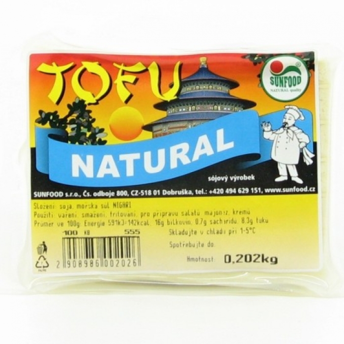 Tofu, bez piedevām, SUNFOOD, 200g +/-20g (200g cena)
