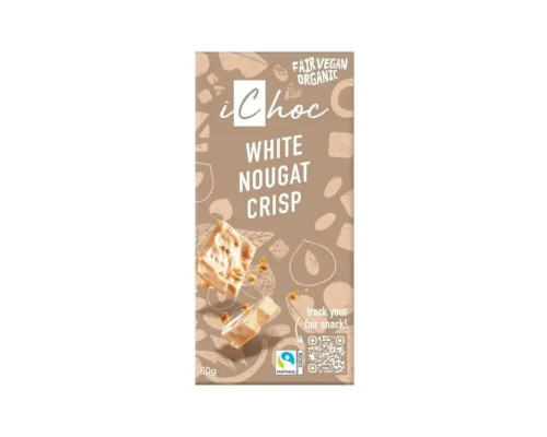 Baltā šokolāde "White Nougat Crisp" BIO 80g